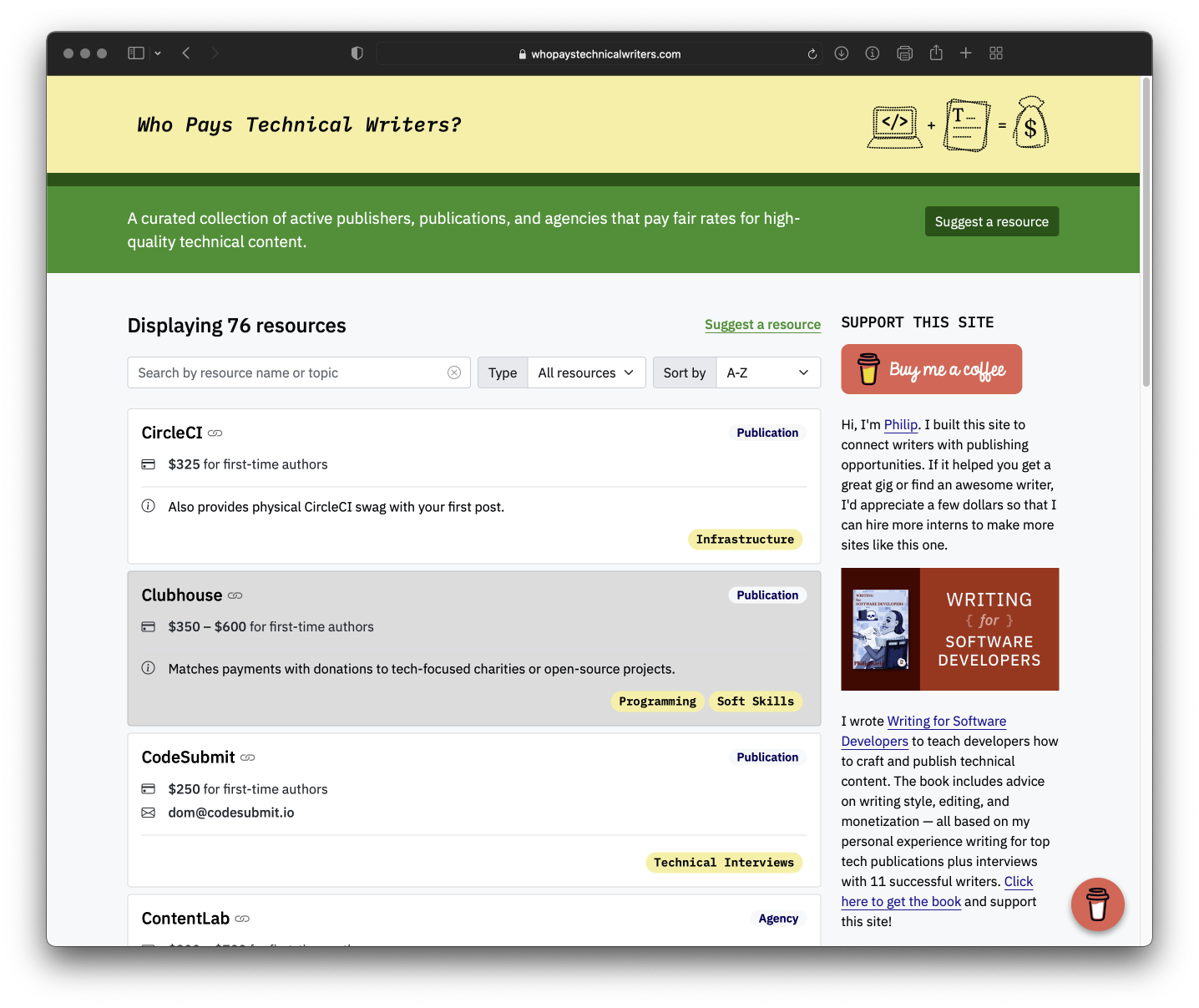 Stretched Link Cards on wptw